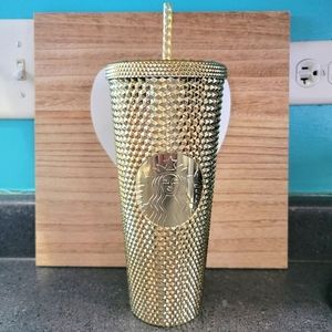Starbucks Holiday Gold Bling Chrome Venti Tumbler